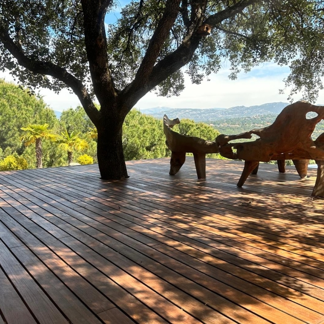 Tarimas de madera maciza exterior