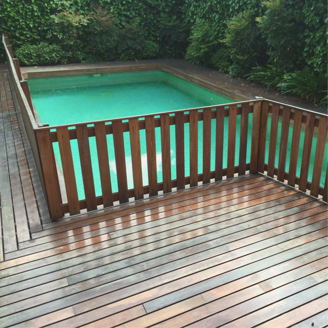 Tarimas de madera maciza exterior